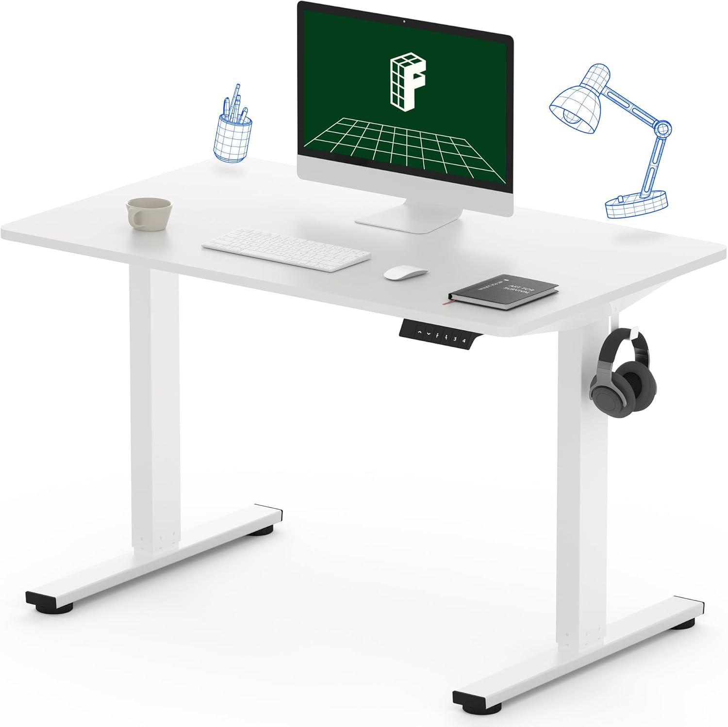 FLEXISPOT Electric Adjustable Standing Desk with Memory Controller ...
