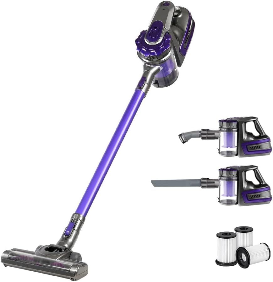 Devanti 150W Cordless Stick Vacuum with HEPA Filter, Purple