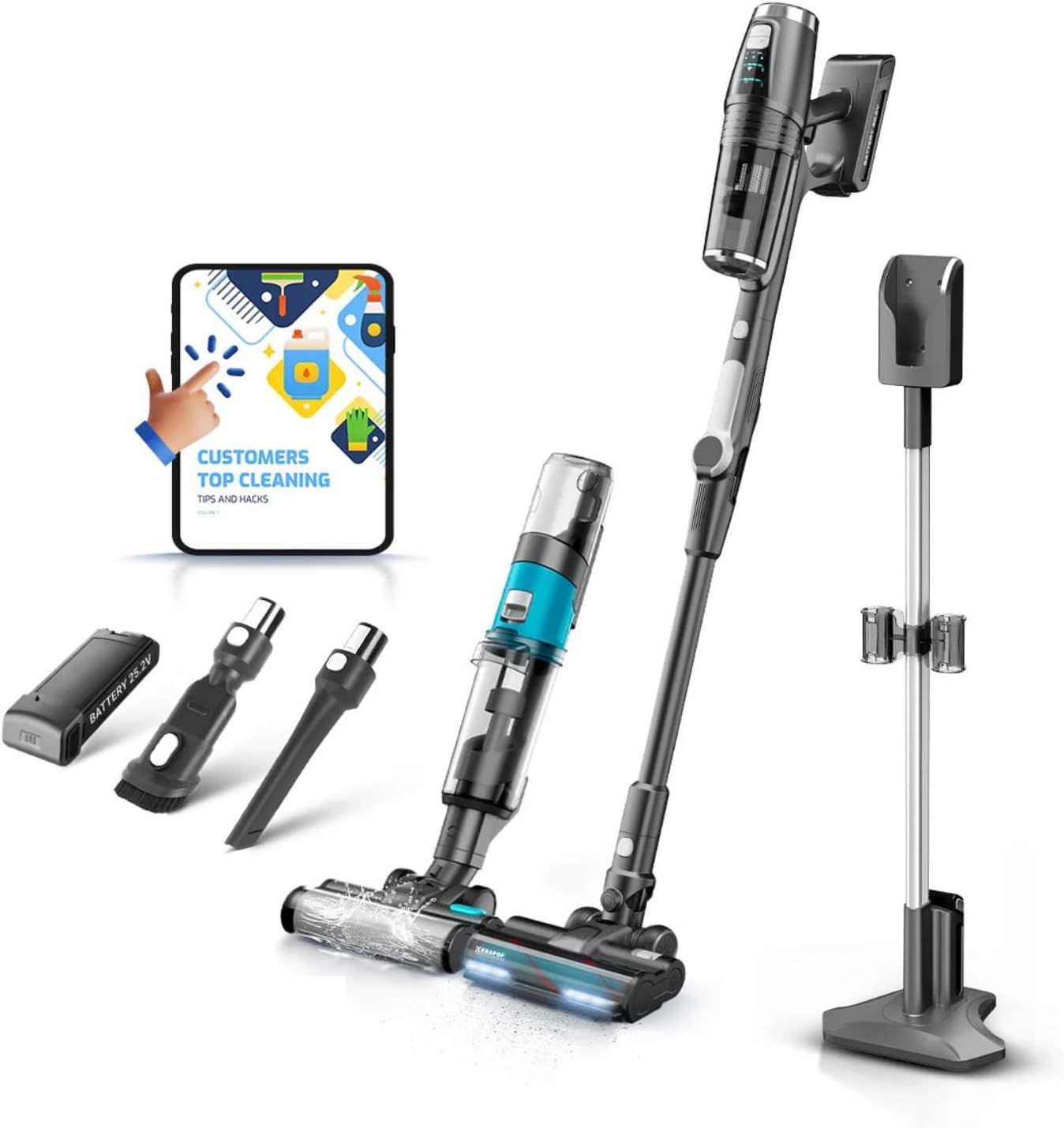 Kleva Range Cordless 2-in-1 Slim Vac & Wet Dry Mop Cleaner