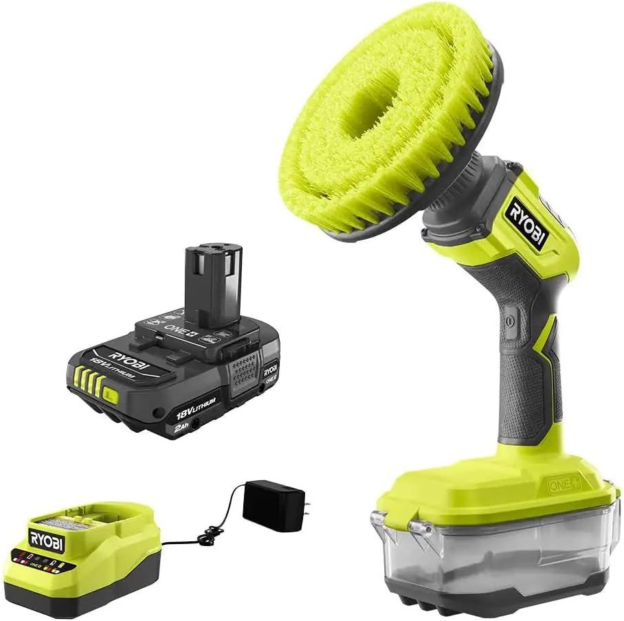 Ryobi ONE+ 18V Cordless Power Scrubber with Battery & Charger