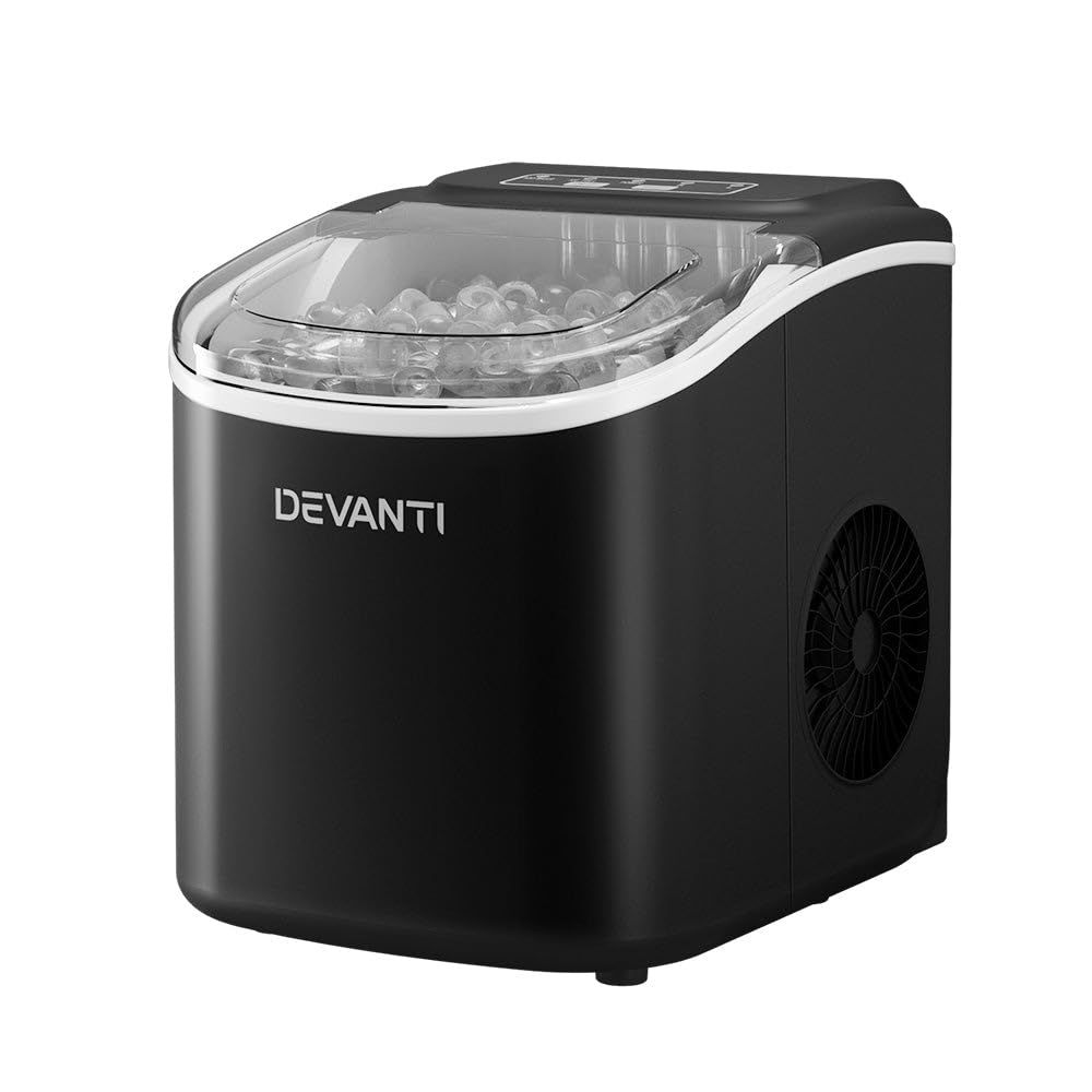 Portable Stainless Steel Ice Maker 12KG with Scoop and Basket for Home & Office