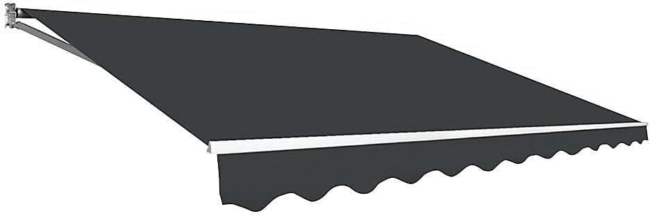 Grey Retractable Outdoor Awning - 3.0m x 2.5m Sunshade Canopy