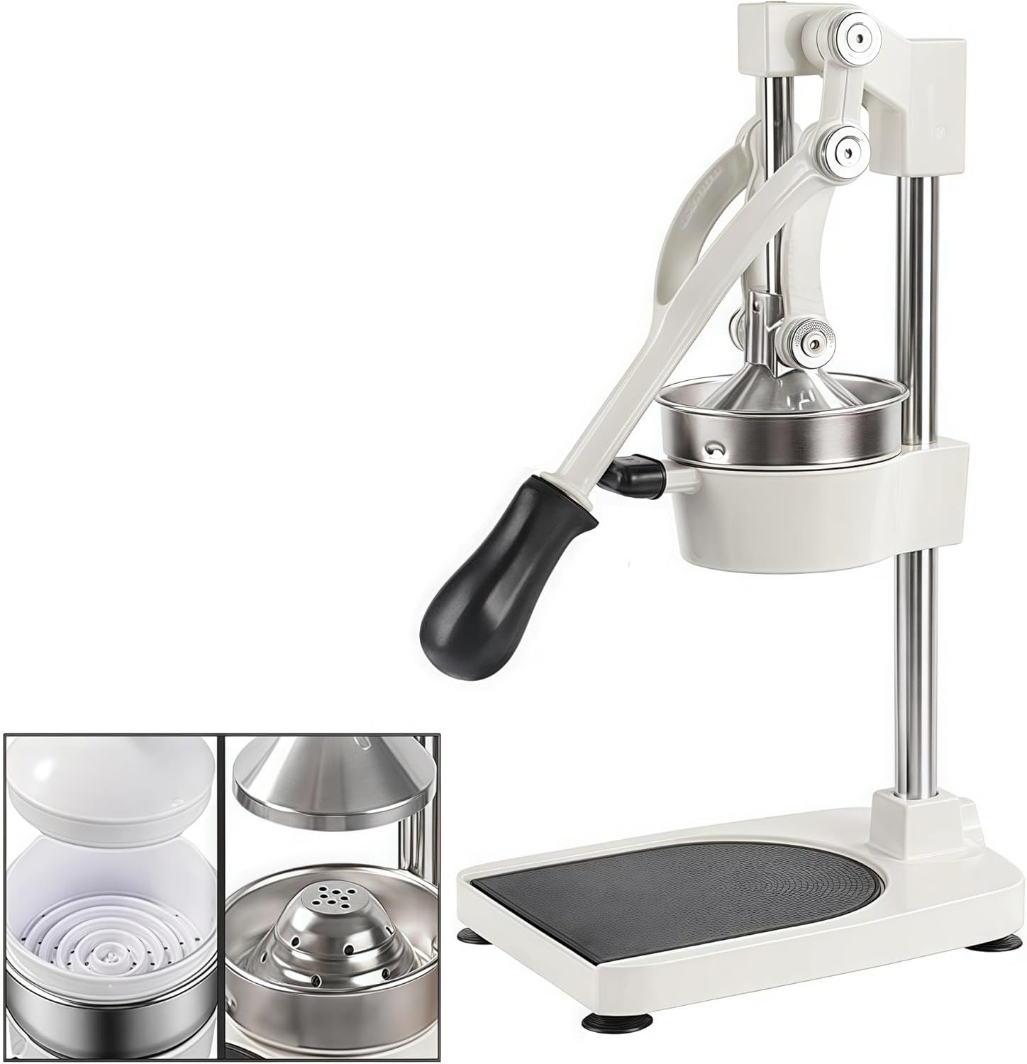 Longfng Metal Hand Press Juicer for Citrus Fruits - Heavy Duty Orange & Lemon Squeezer