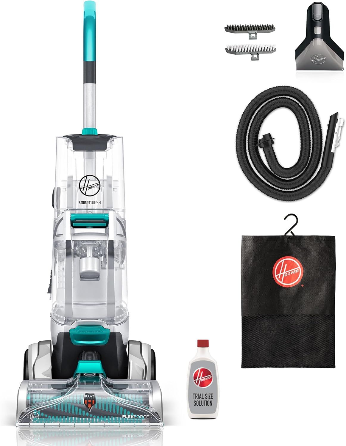 Hoover Smartwash Plus Automatic Carpet Washer for Pets and Spills, Turquoise