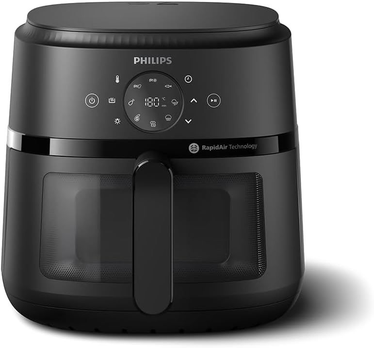 Philips 2000 Series Air Fryer 6.2L - 1700W, RapidAir Tech, Digital Display, 13 Modes, Black