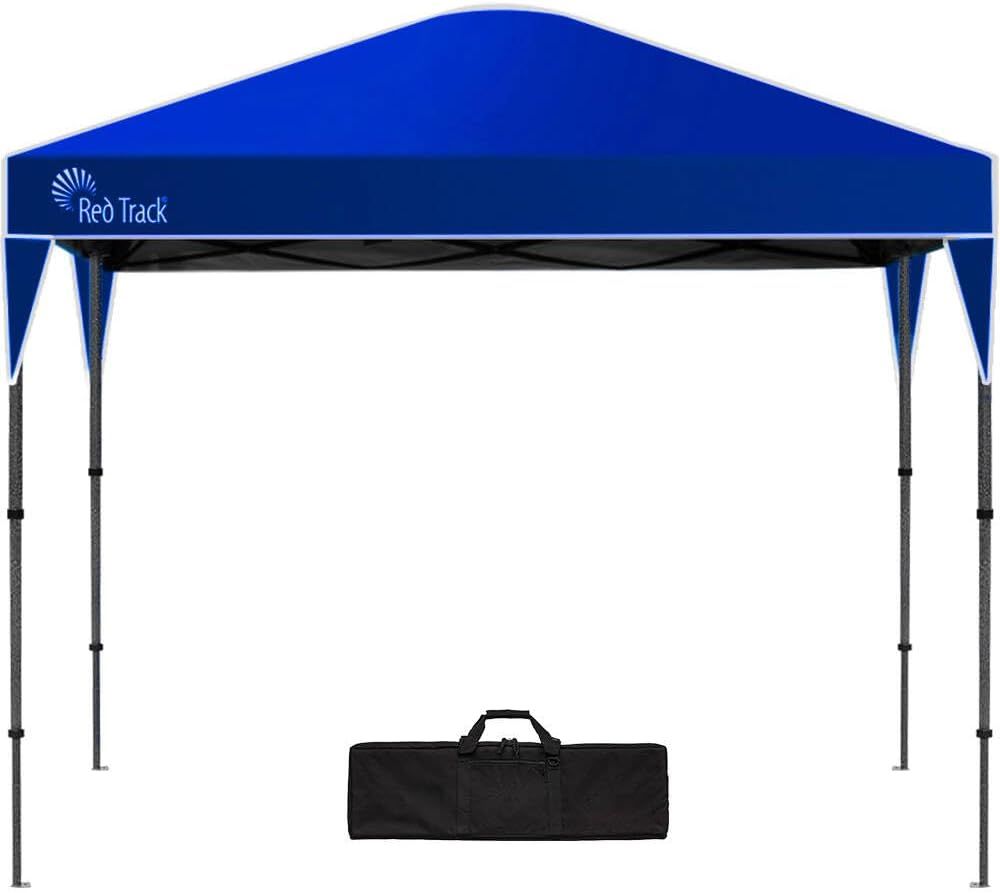 Navy Blue 3.6x2.2m Compact Folding Gazebo with Carry Bag for Camping and Beach