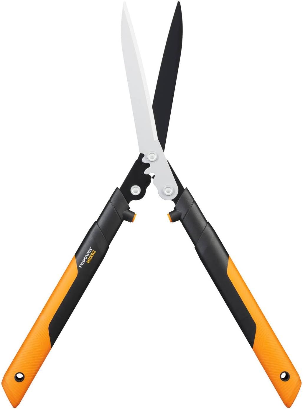 Fiskars PowerGear X Hedge Shears with Non-Stick Coated Steel Blades, 63cm, Black/Orange
