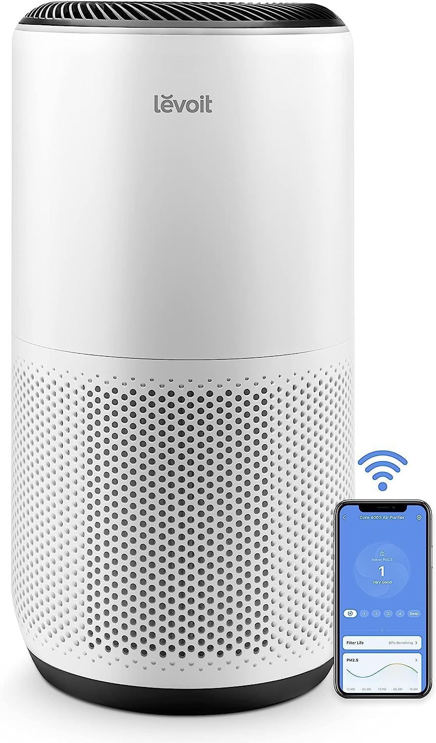 LEVOIT Smart Air Purifier for Home 90m², CADR 433m³/h, Alexa Compatible, H13 HEPA with PM2.5 Sensor, 99.97% Allergen Removal, Auto Mode