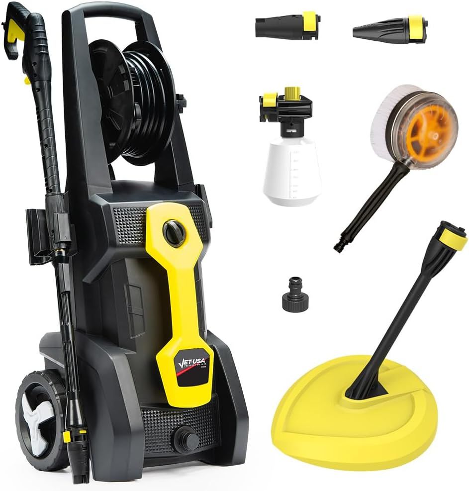 Jet-USA RW545 3000PSI Electric Pressure Washer with Water Cooled Motor and Accessories