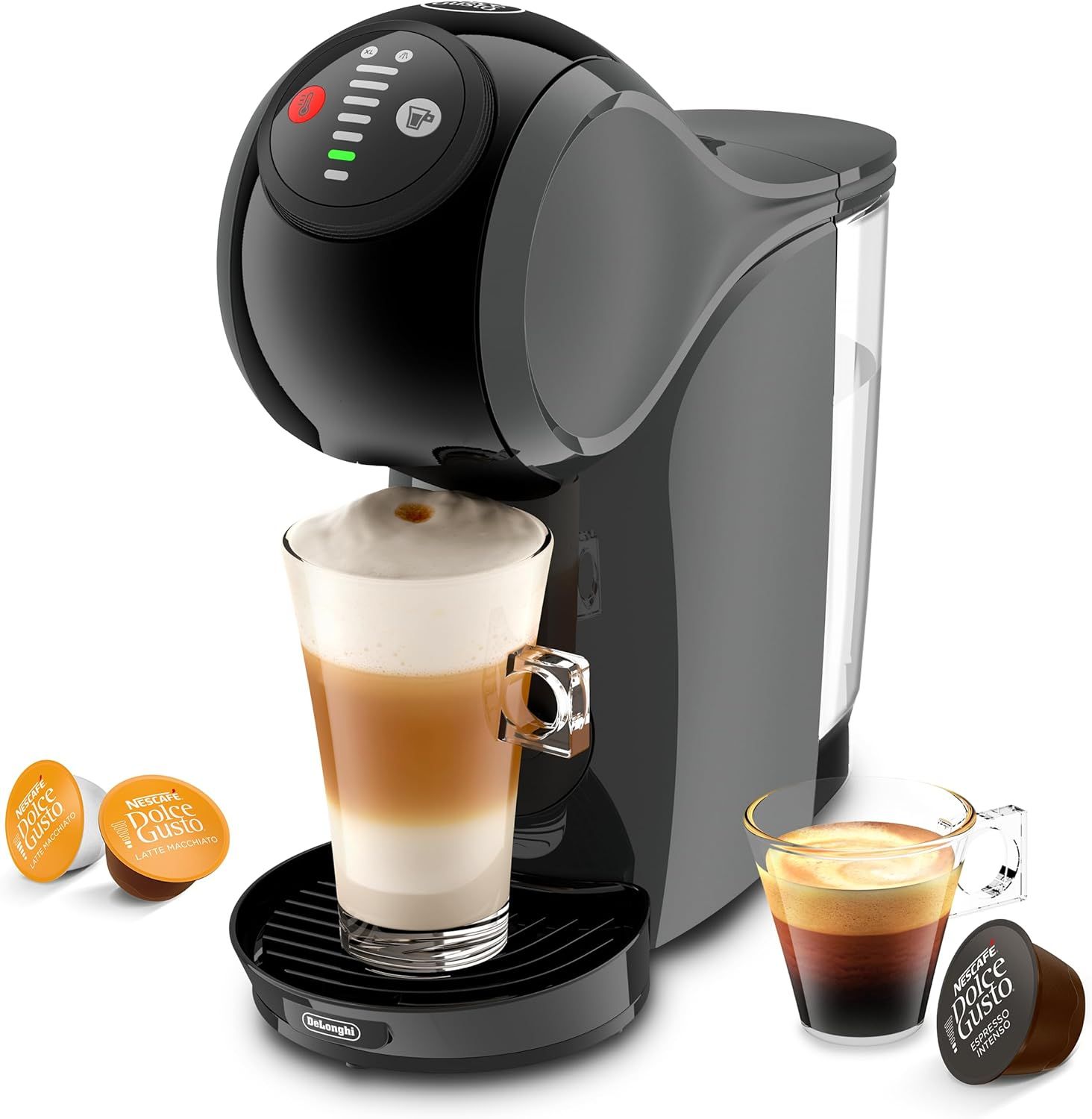 NESCAFÉ Dolce Gusto De'Longhi Genio S, Automatic Espresso & Capsule Beverage Machine, Anthracite