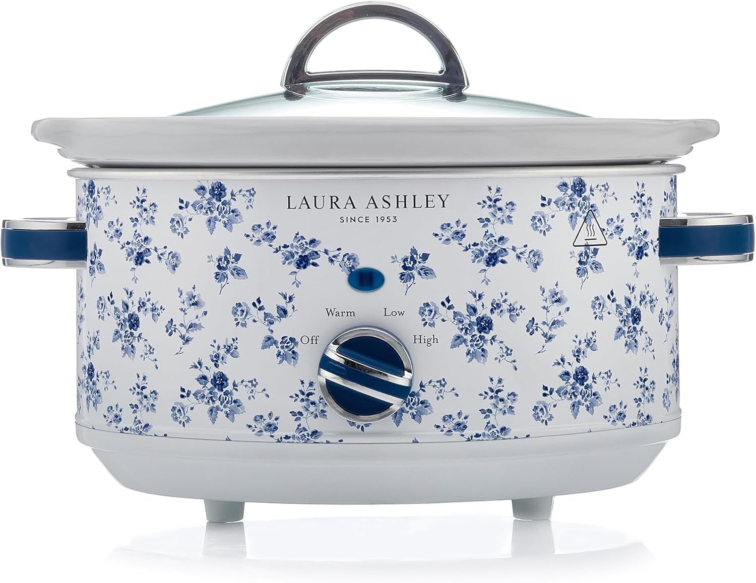 Laura Ashley 3.5L Stainless Steel Slow Cooker with Ceramic Pot