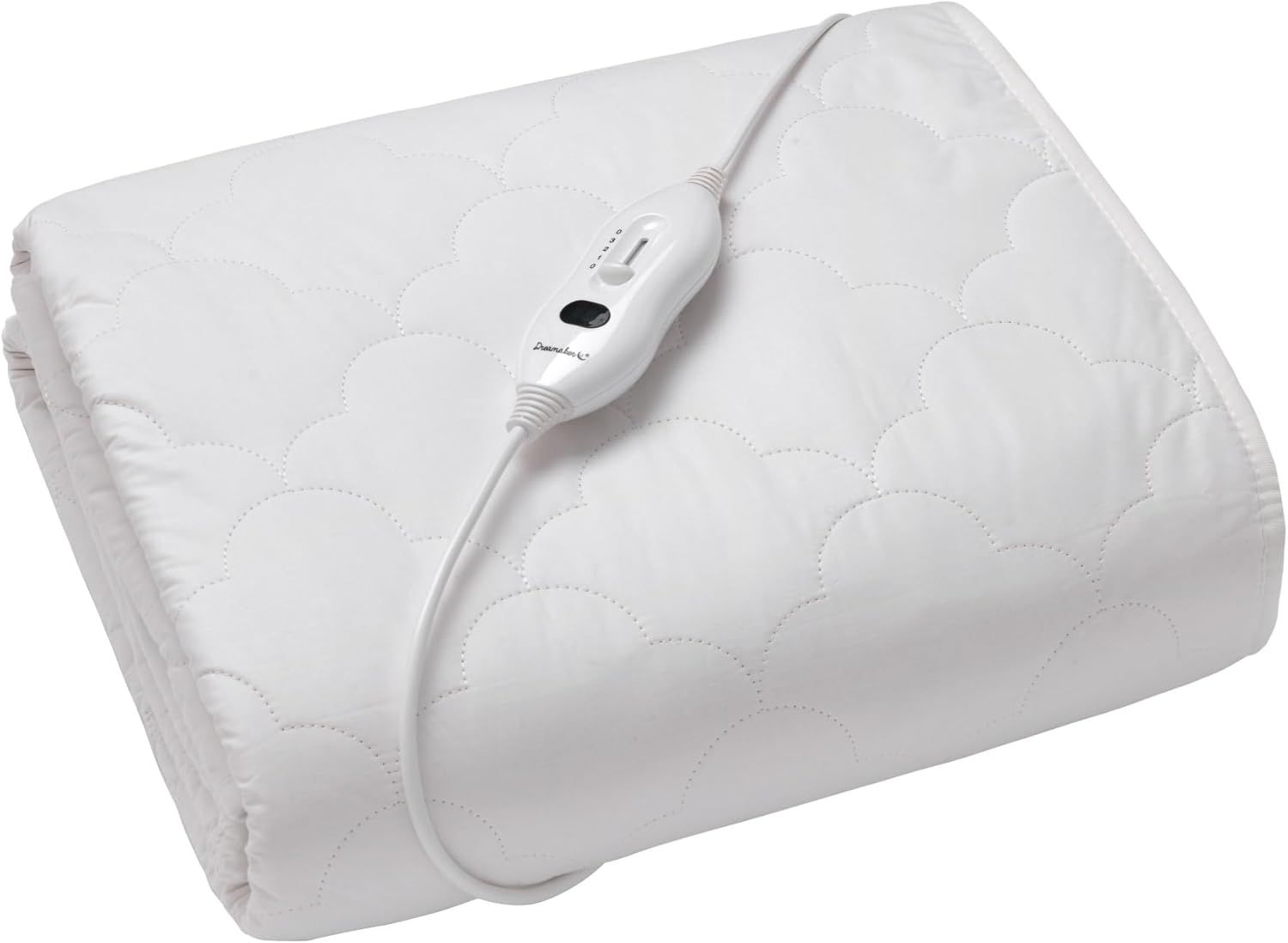 Dreamaker Heated Electric Blanket with Cotton Cover - Single Size, Overheat Protection, 3 Heat Settings, LED Controller