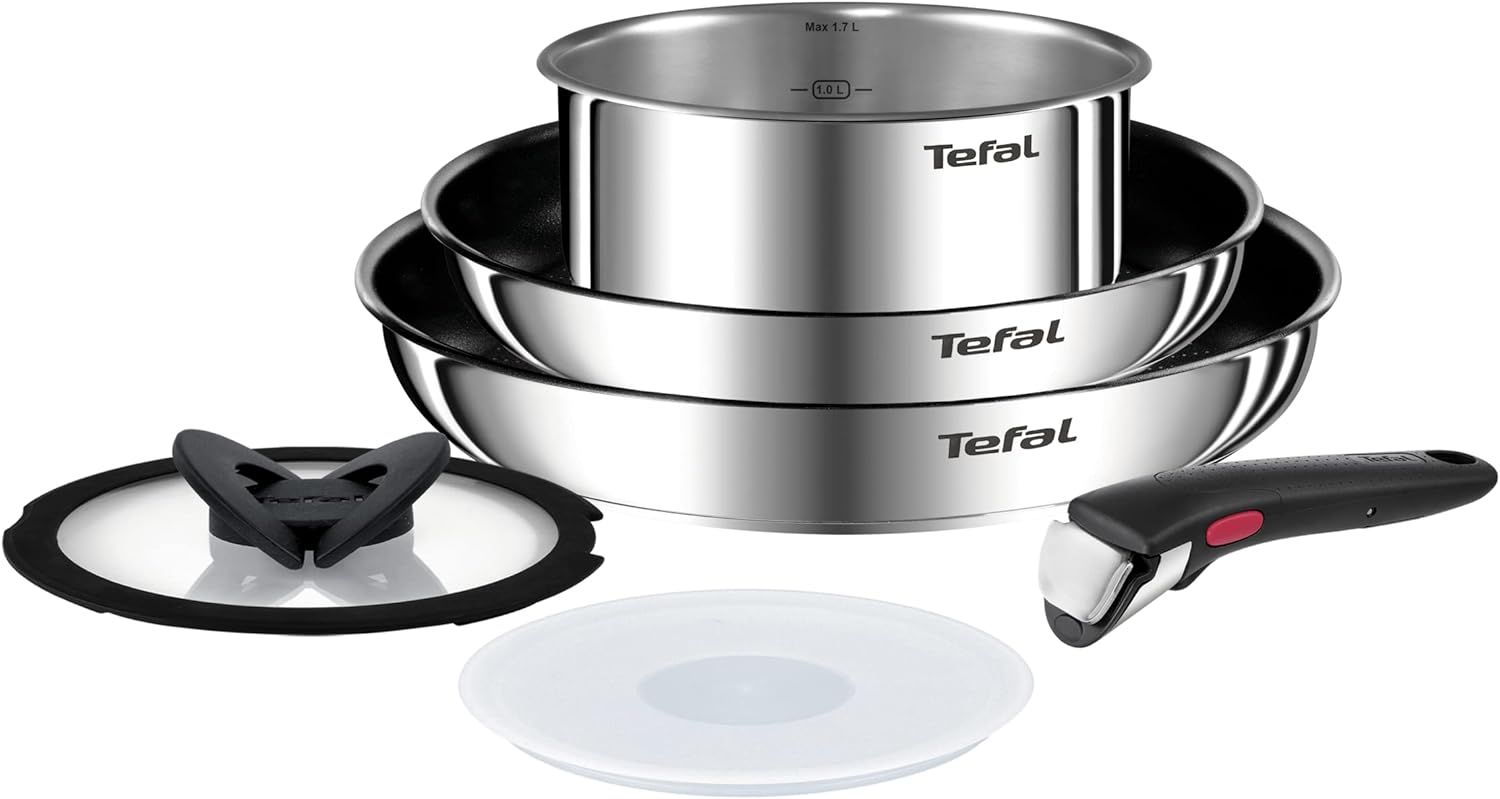 Tefal Ingenio Emotion 6-Piece Induction Cookware Set, Non-Stick Stainless Steel