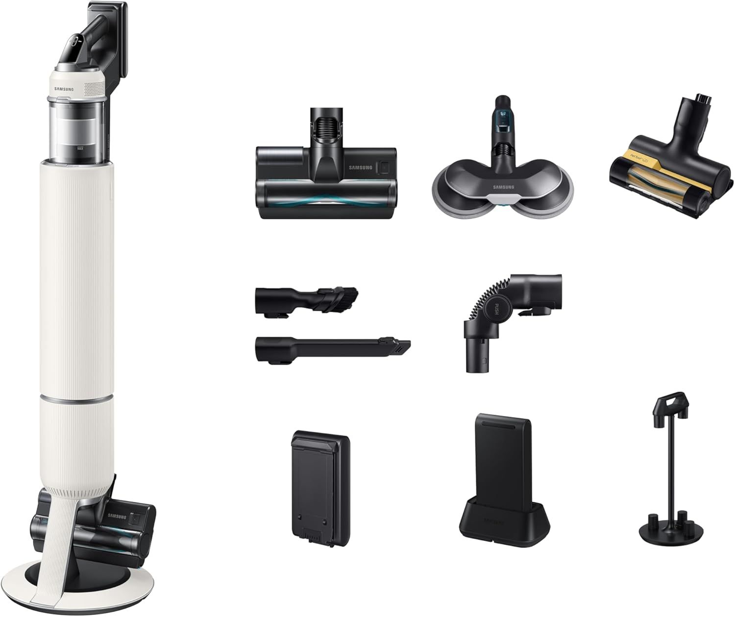 Samsung Bespoke AI Jet Lite Vacuum Cleaner, Beige, 280W Power, Dual Brush, HEPA Filter