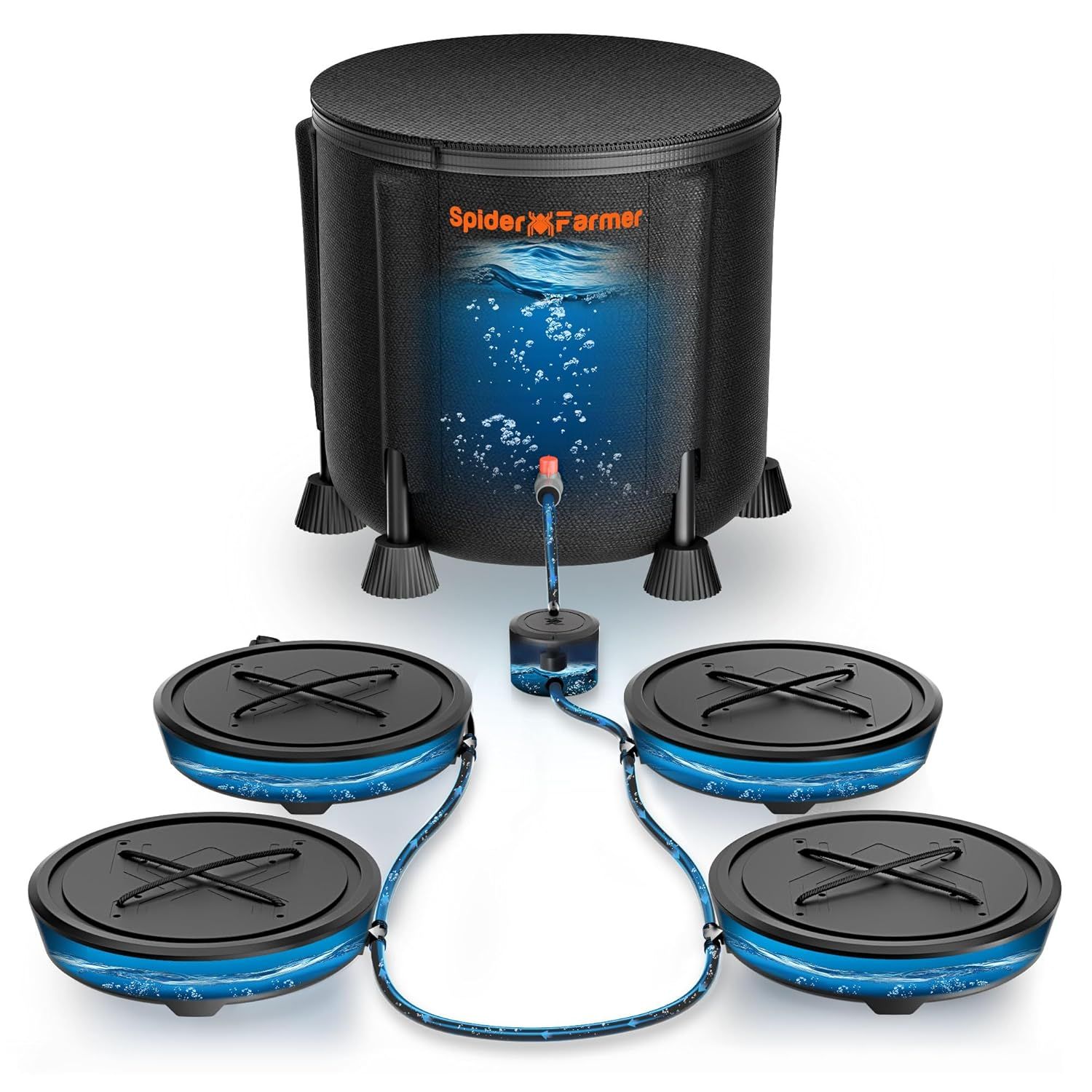 Spider Farmer 4-Pack Self-Watering Fabric Pot Base Kit