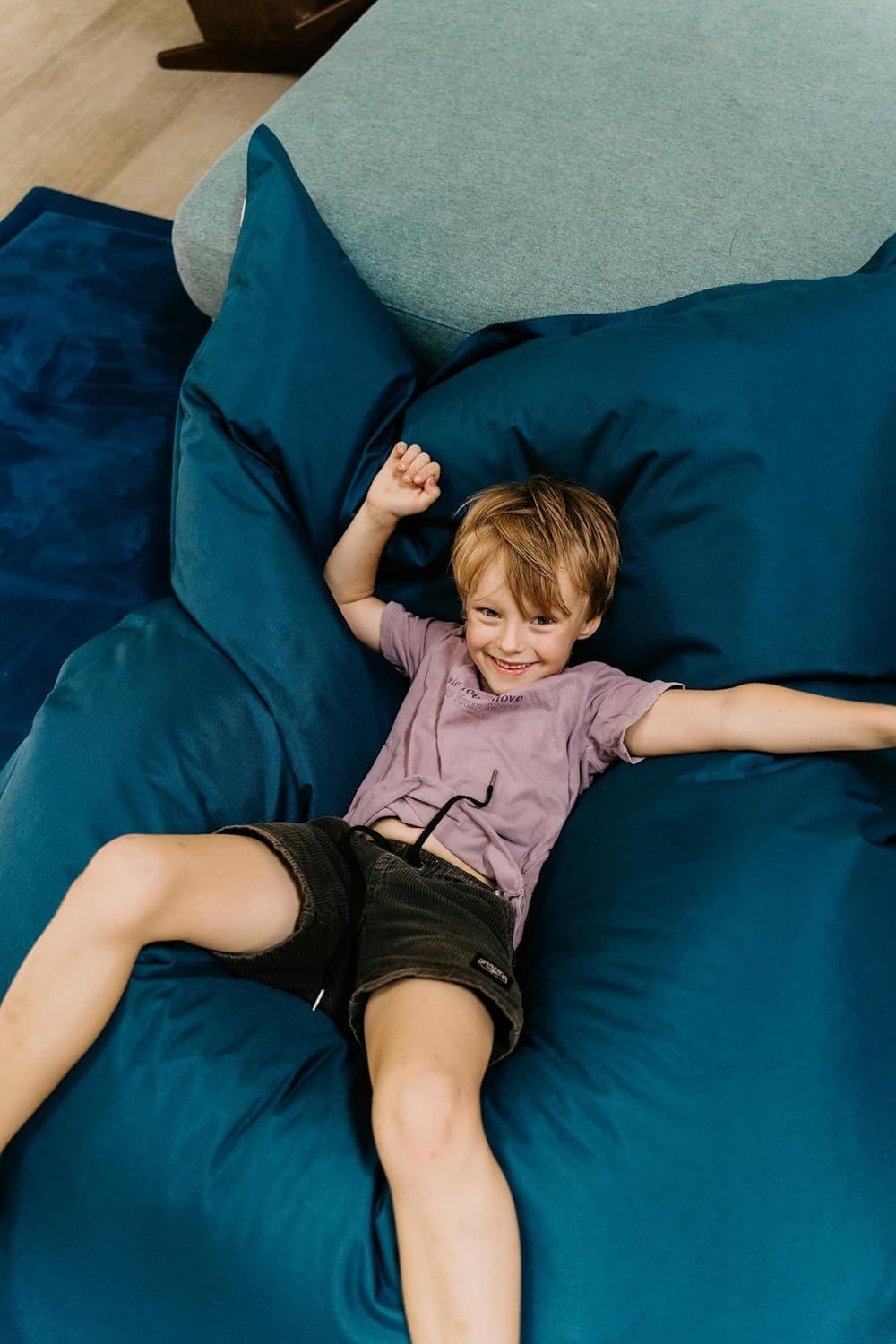 Versatile Kids' Play Mat 140x180cm - Impact-Absorbing Beanbag Pad