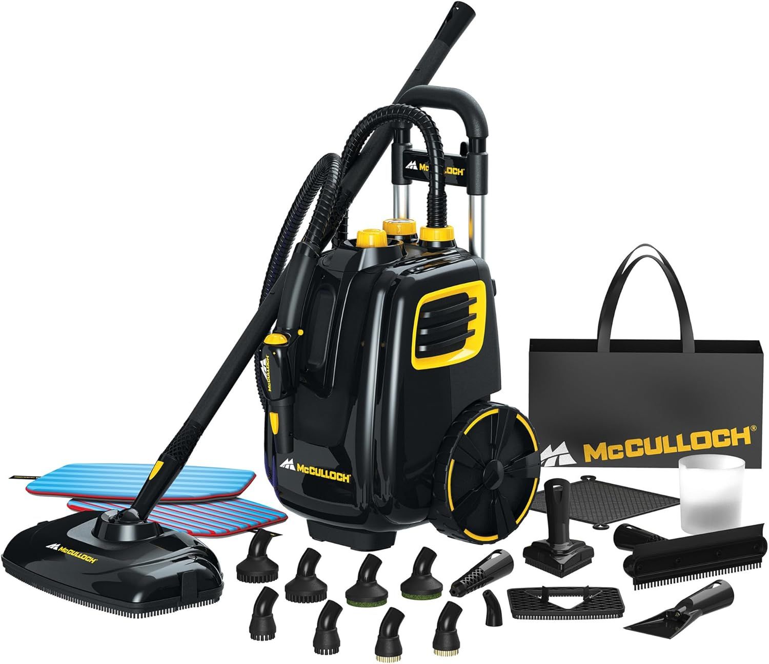 McCulloch Premium Steam Cleaner with Large Capacity and Versatile Use
