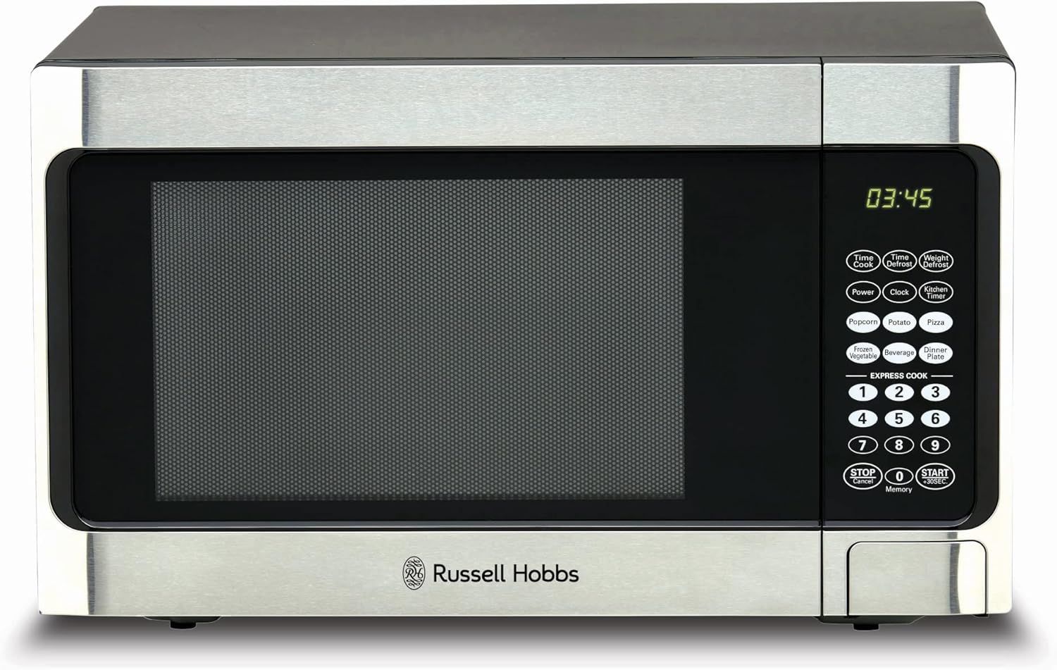 Russell Hobbs 34L Family Microwave, 1100W, Stainless Steel, 10 Power Settings