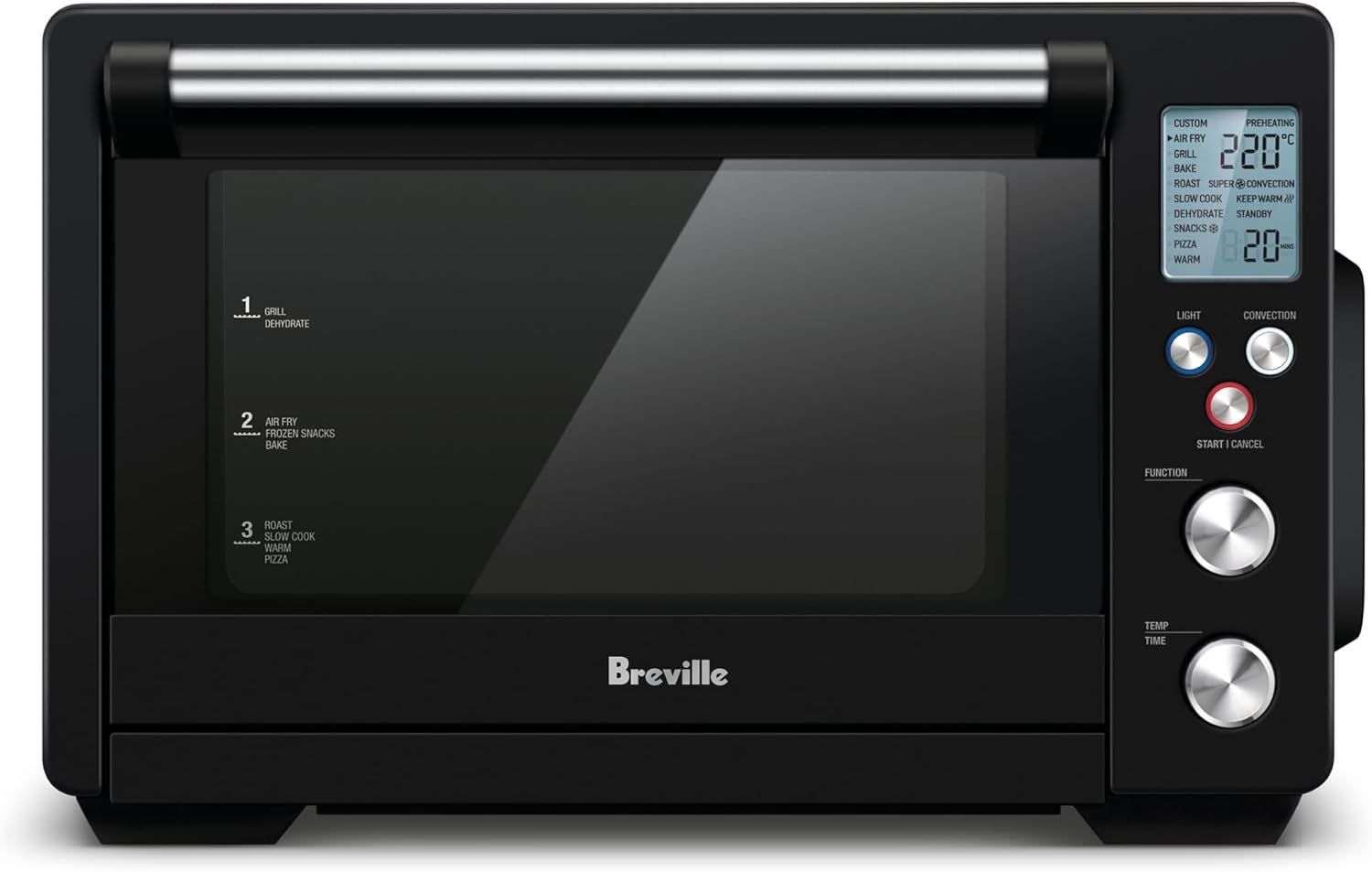 Breville Compact Air Fryer Oven in Matte Black, Model LOV660MTB
