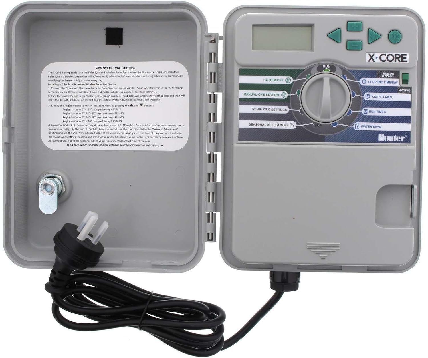 Hunter X-CORE 4 Station Outdoor Irrigation Controller with Smart Solar Sync