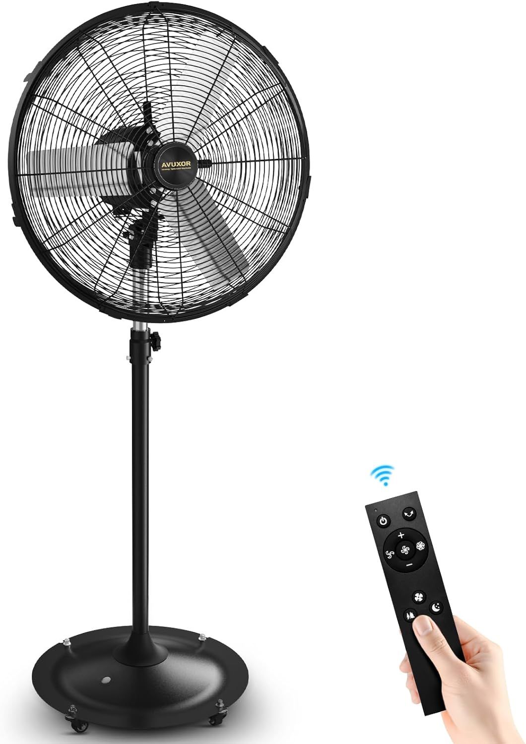 60cm Remote-Controlled Pedestal Fan with Brushless DC Motor and Adjustable Height