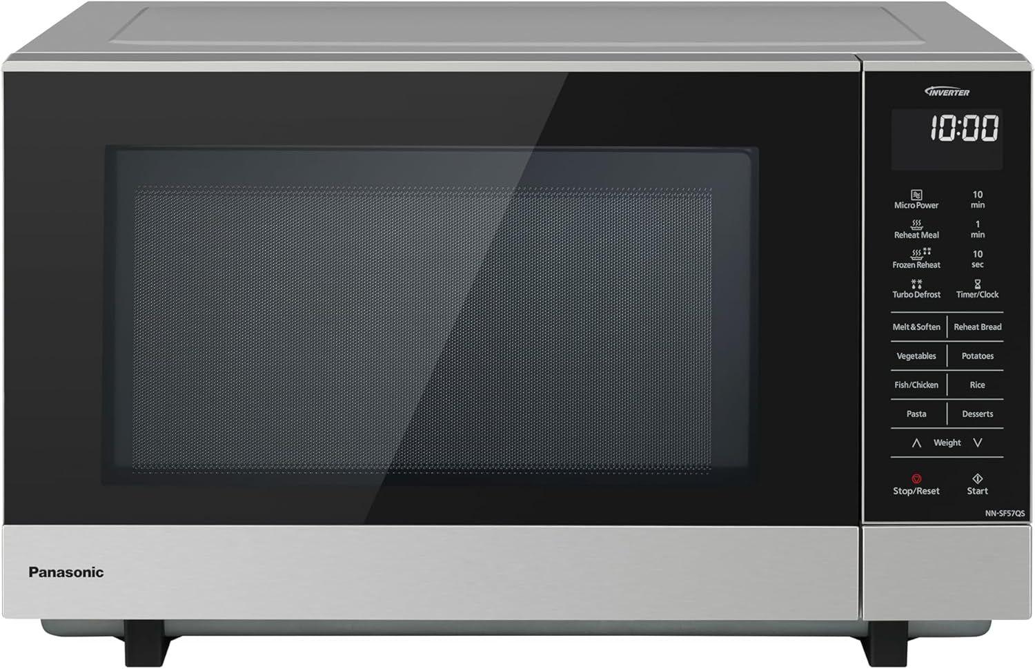 Panasonic 27L Inverter Microwave with 17 Menu Options and Touch Control - Stainless Steel