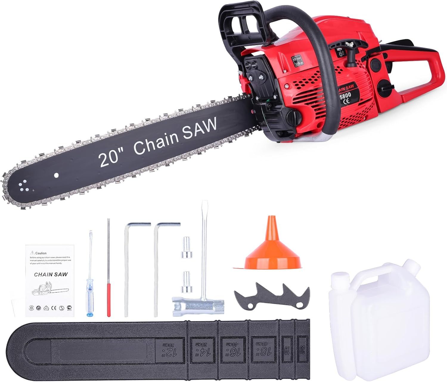 58cc Petrol Chainsaw 20-Inch 2200W for Tree Cutting and Garden Use