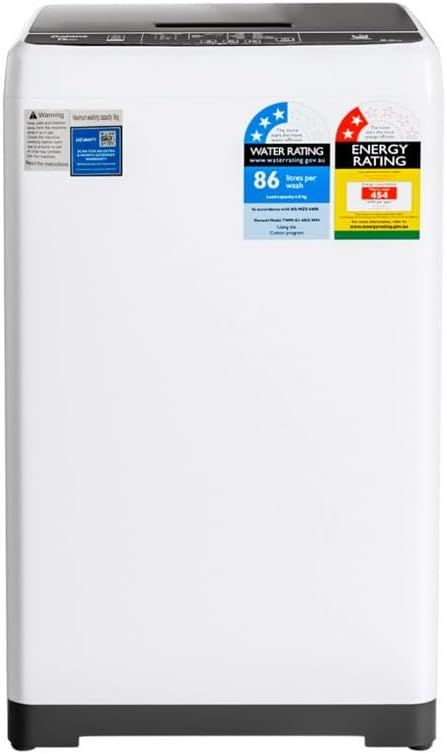 Devanti 6kg Top Load Washer with 8 Settings - Quick Wash Function, White