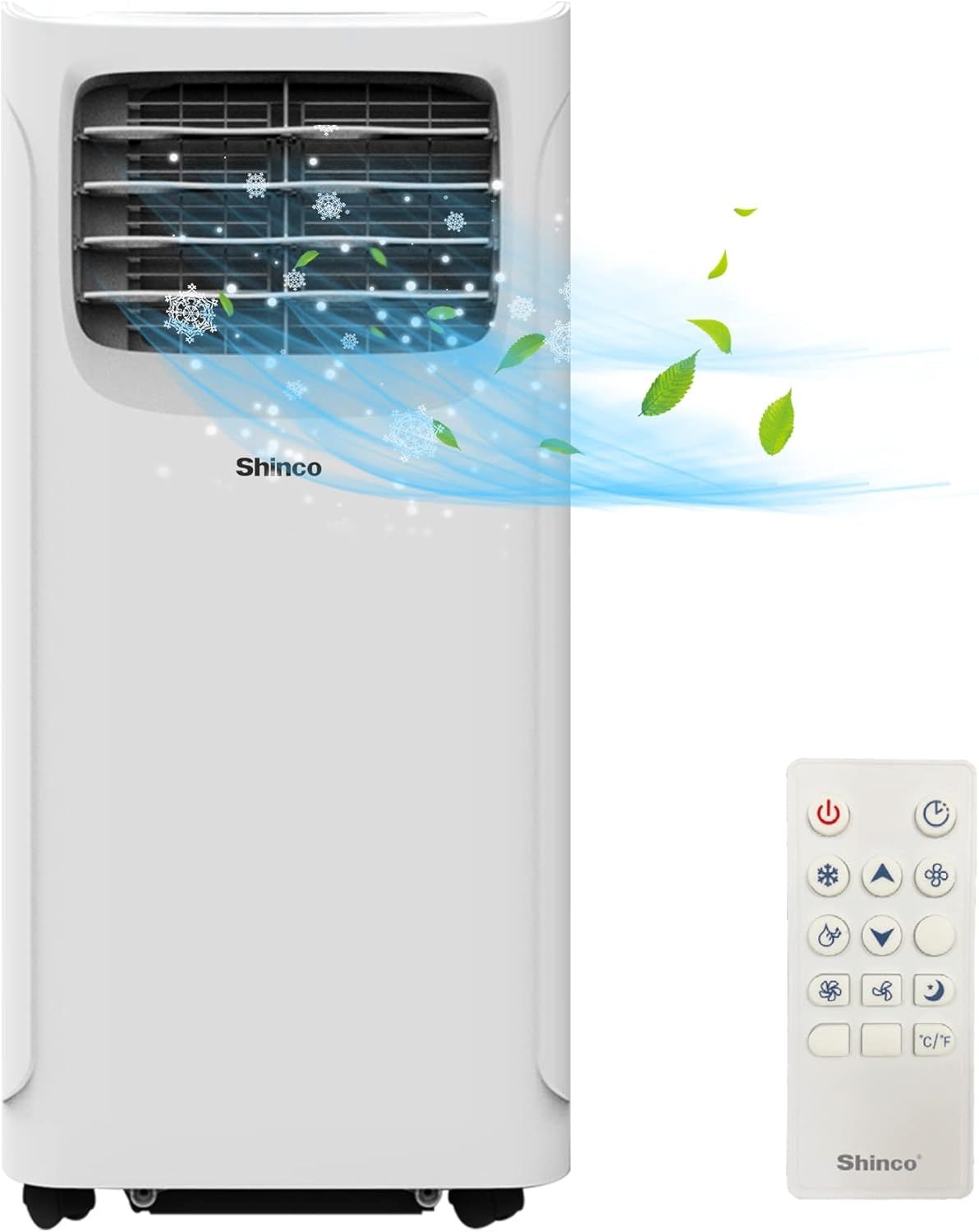 Shinco 9000 BTU Portable Air Conditioner with 24-Hour Timer & Sleep Mode