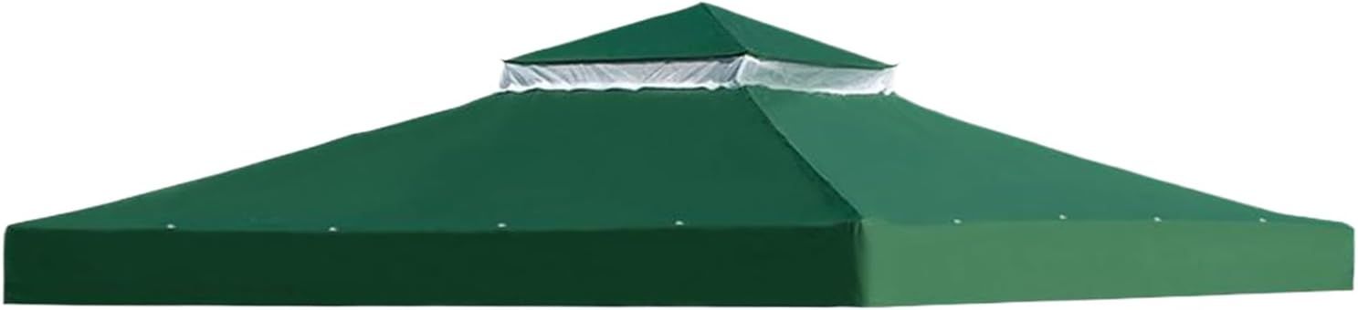 3x3m Double Layer Gazebo Canopy Top Cover - UV & Waterproof Sunshade for Garden BBQ