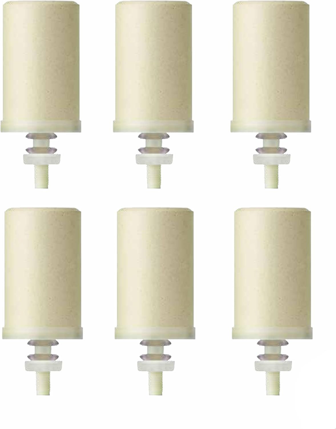 6 Pack Stefani Ceramic Water Filter Cartridges for Gravity & Bench-Top Purifiers – Eliminates Sediment, Chlorine, and Odours