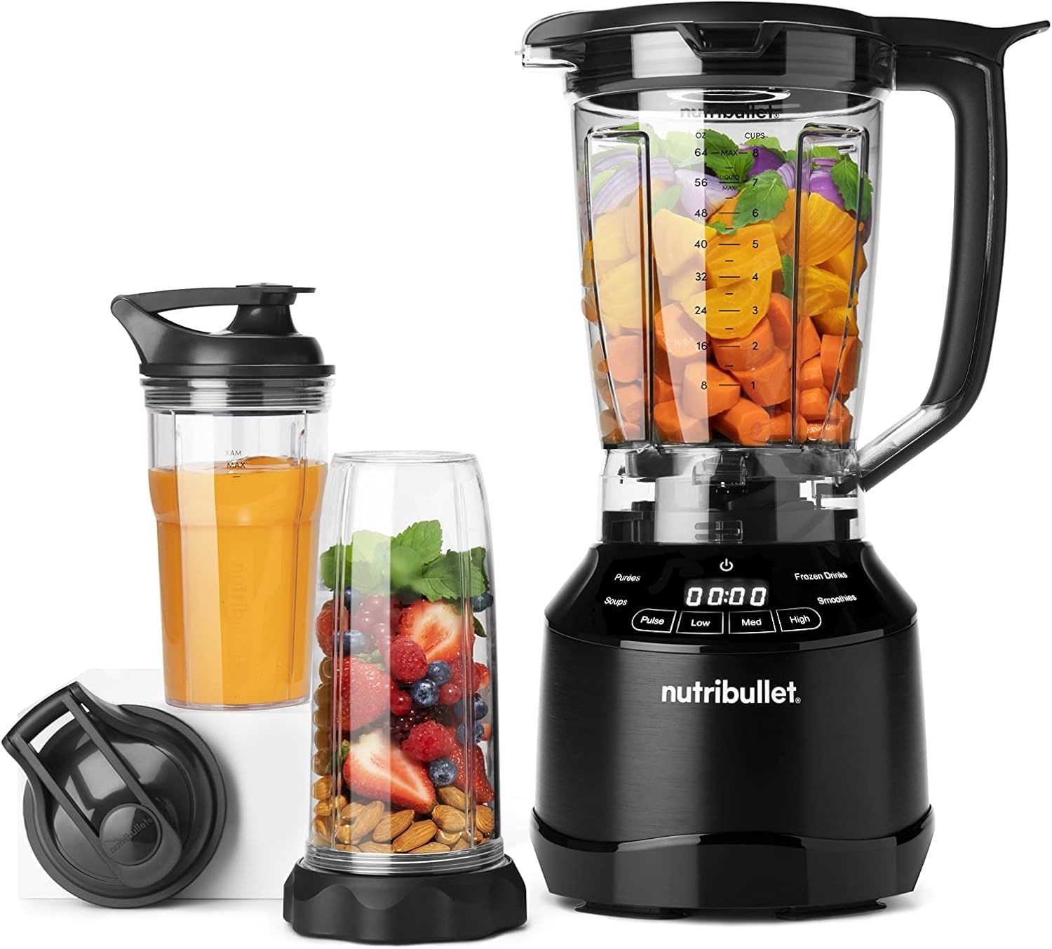 NutriBullet Smart Touch Blender, 1500W Black with Touchscreen & Pulse, 1.9L Jug & 2 Cups