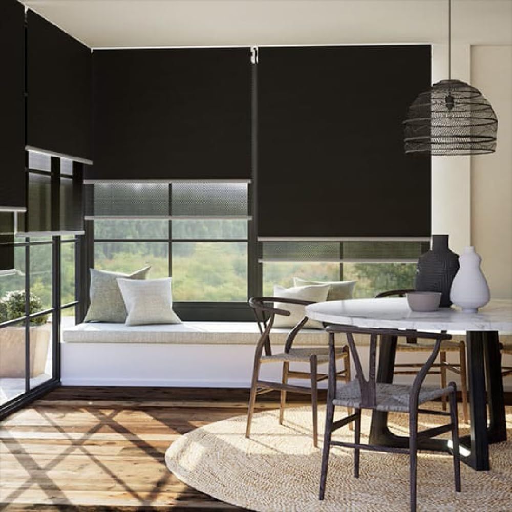 Custom Double Roller Blind, 4 Colours Available, Made to Order - Tuiss Blinds Online Australia