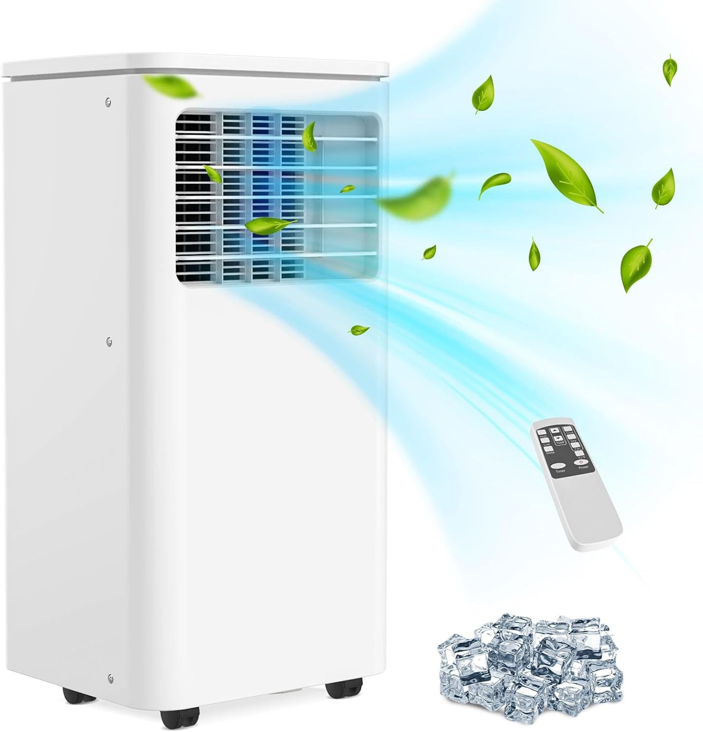 YOPOWER 2.5Kw Portable Air Conditioner with Remote and Window Kit, 9000BTU Cooling - Ideal for Home or Office