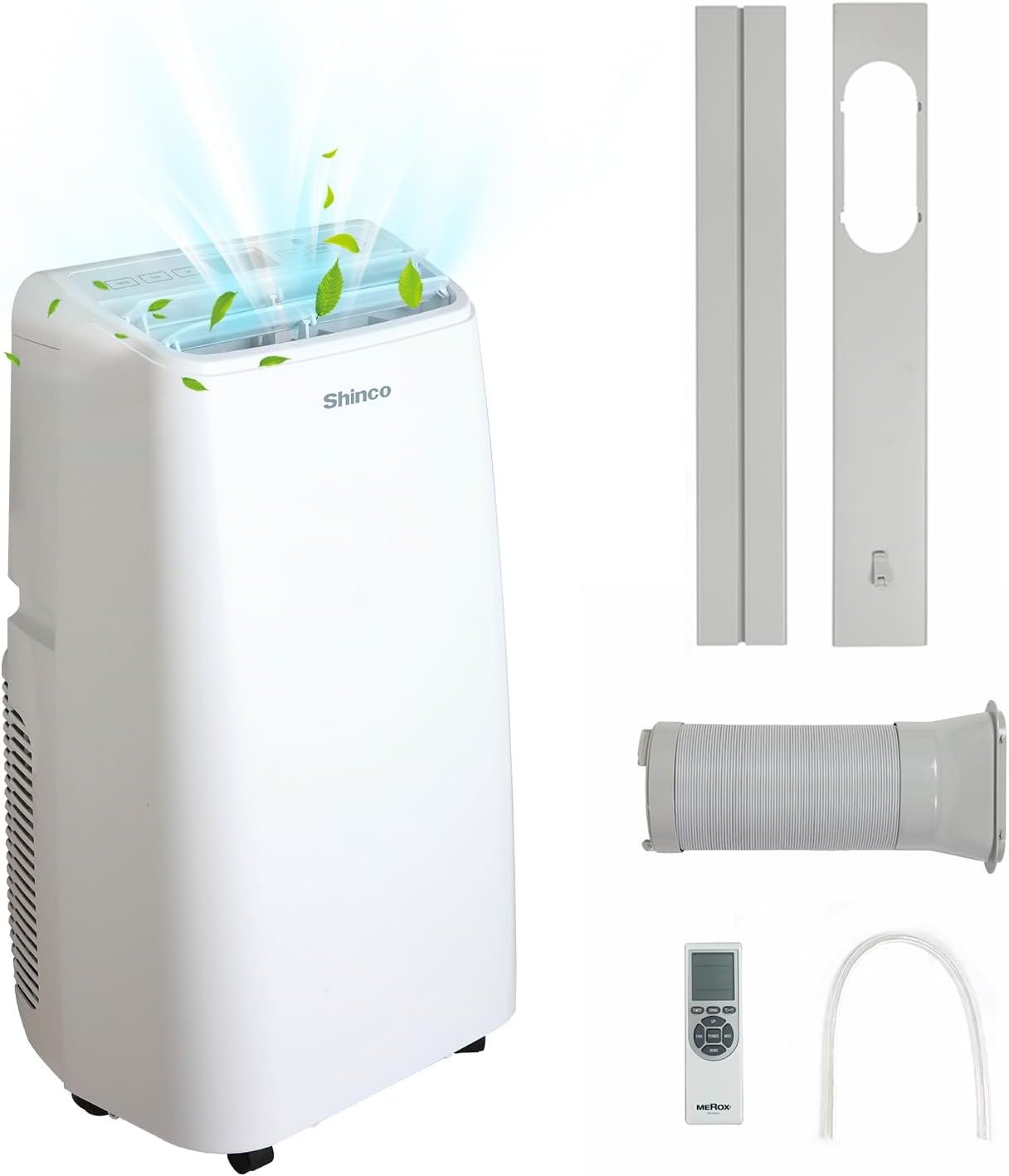 Shinco 12000BTU Portable Air Conditioner with Dehumidifier & Fan, 3-in-1 AC Unit, Remote Control, Window Kit, LCD Display, 24H Timer for Home & Office