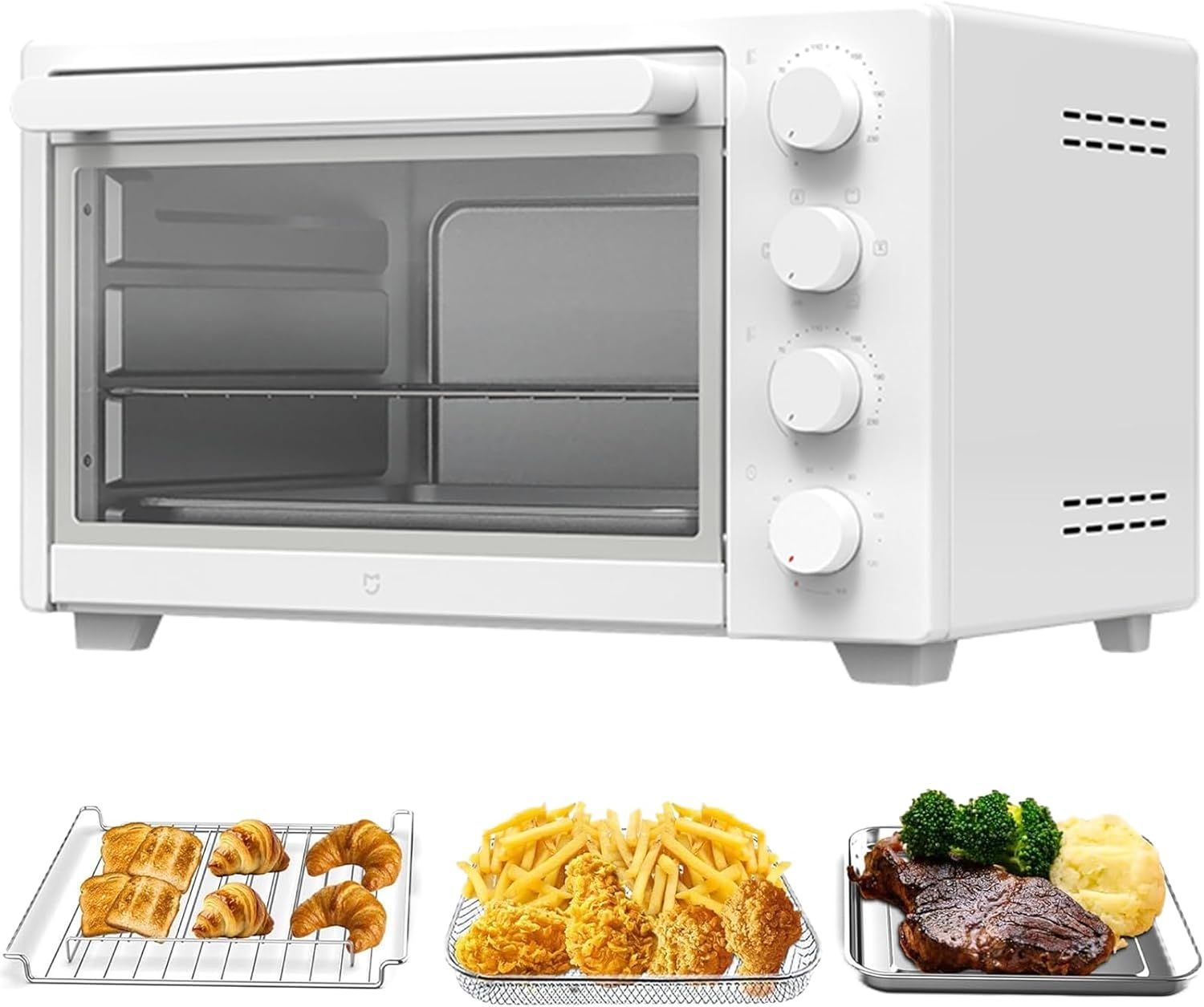 Xiaomi Mijia 32L Toaster Oven, 1600W Countertop Convection, Adjustable Temperature 70-230°C, 120-Minute Timer, Ideal for Baking and Grilling