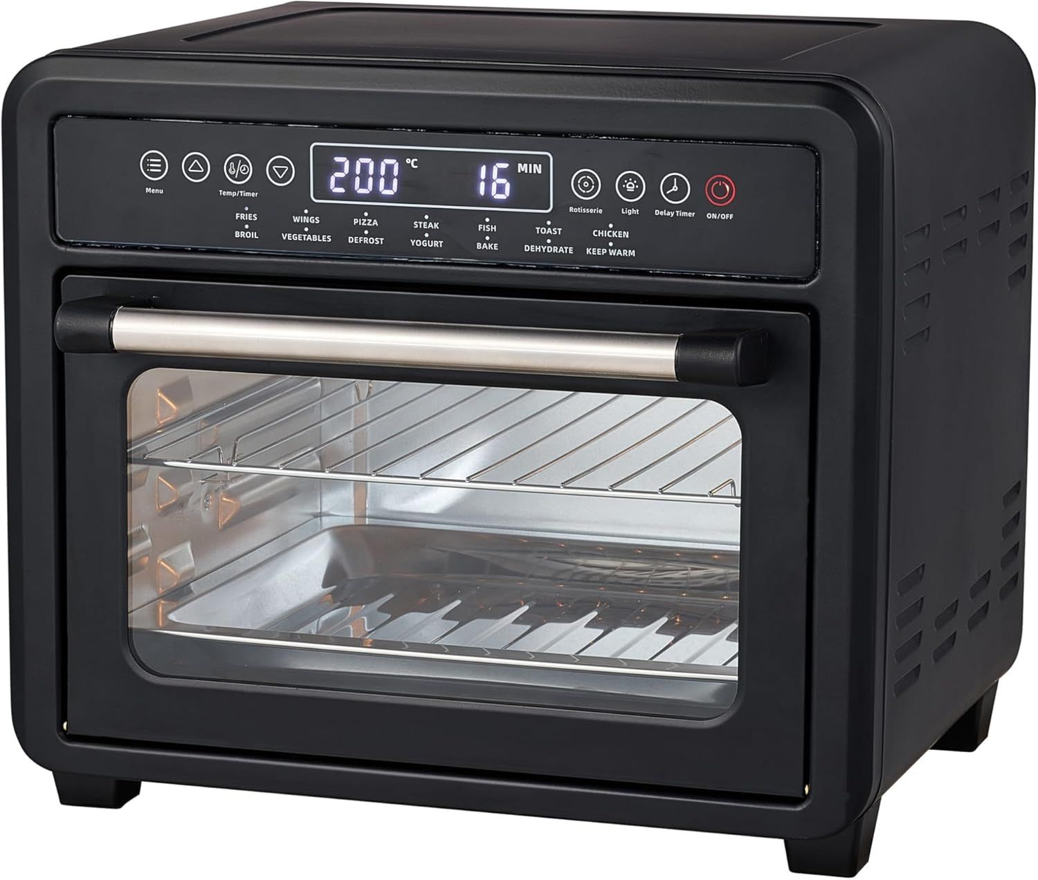 Healthy Choice 23L Digital Air Fryer Oven - 12 Cooking Functions, 360° Rotation, Rotisserie Included