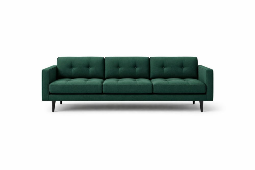 Green Fabric Sofa Polyester Upholstery-Livorezza