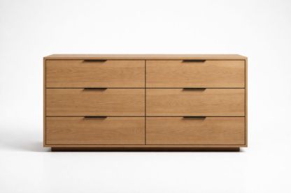 Solid Oak Dresser with Six Drawers-Interzenta