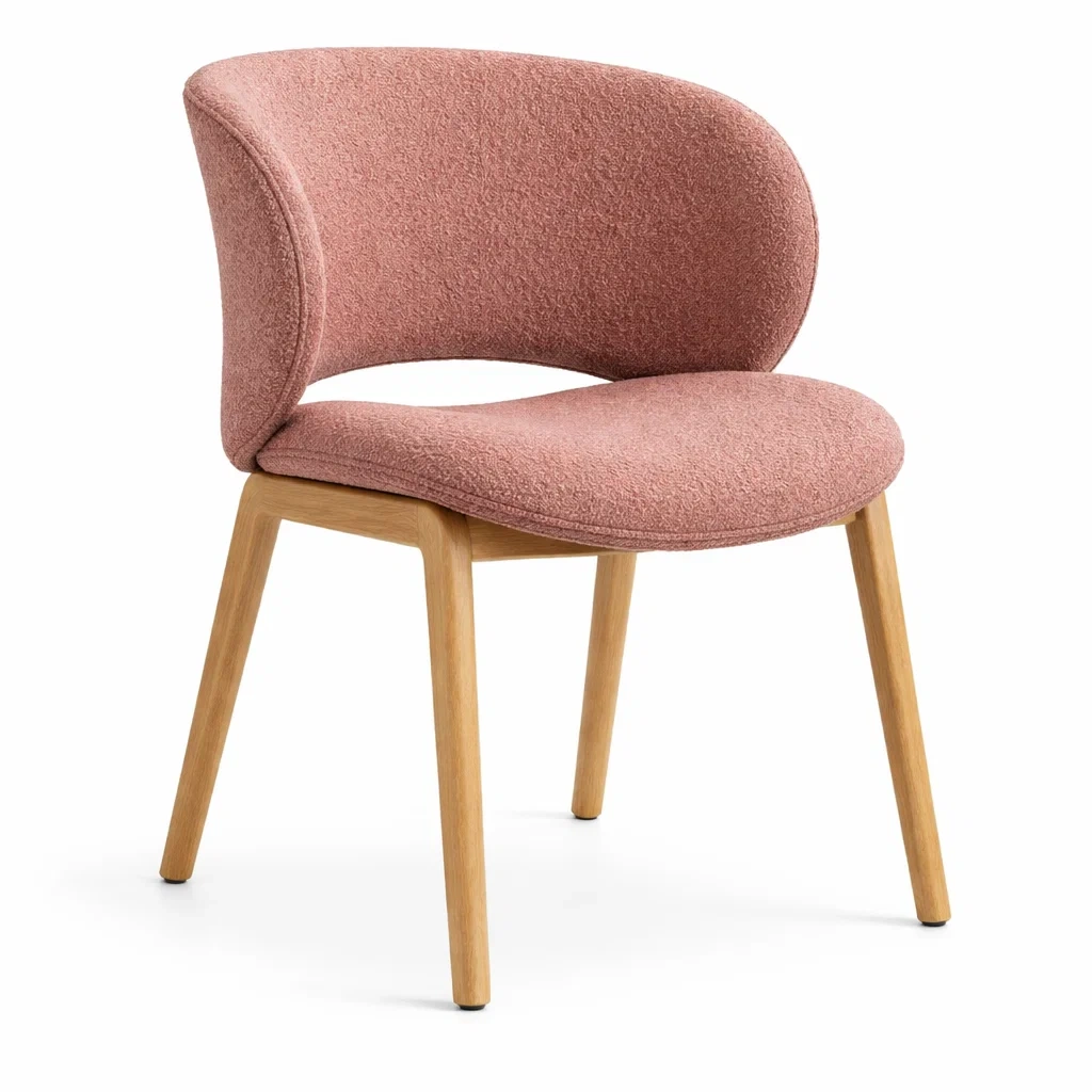 Upholstered Accent Chair with Wooden Legs-furnyra