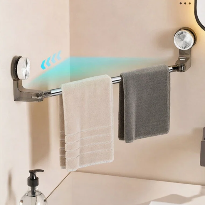 높이 조절 가능한 흡착식 다기능 수건걸이