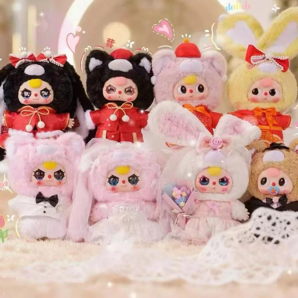 C080 Babythree ロマンティックウェディング 400% ブラインドボックス ぬいぐるみオールインワンドール 可愛いカップルフィギュア