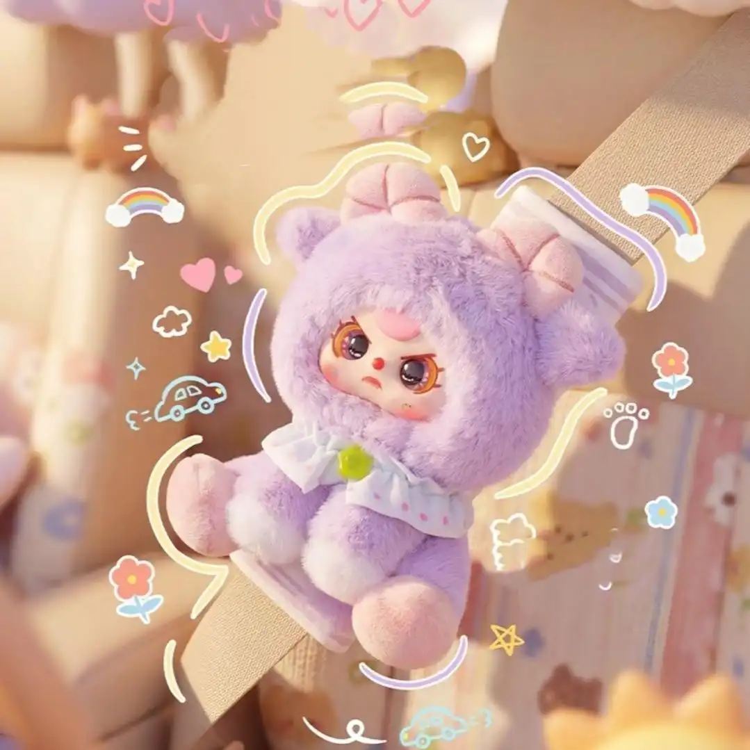 A224 babythree 꿈 카와 동물 안전 벨트 마스코트 걸리 자동차 액세서리