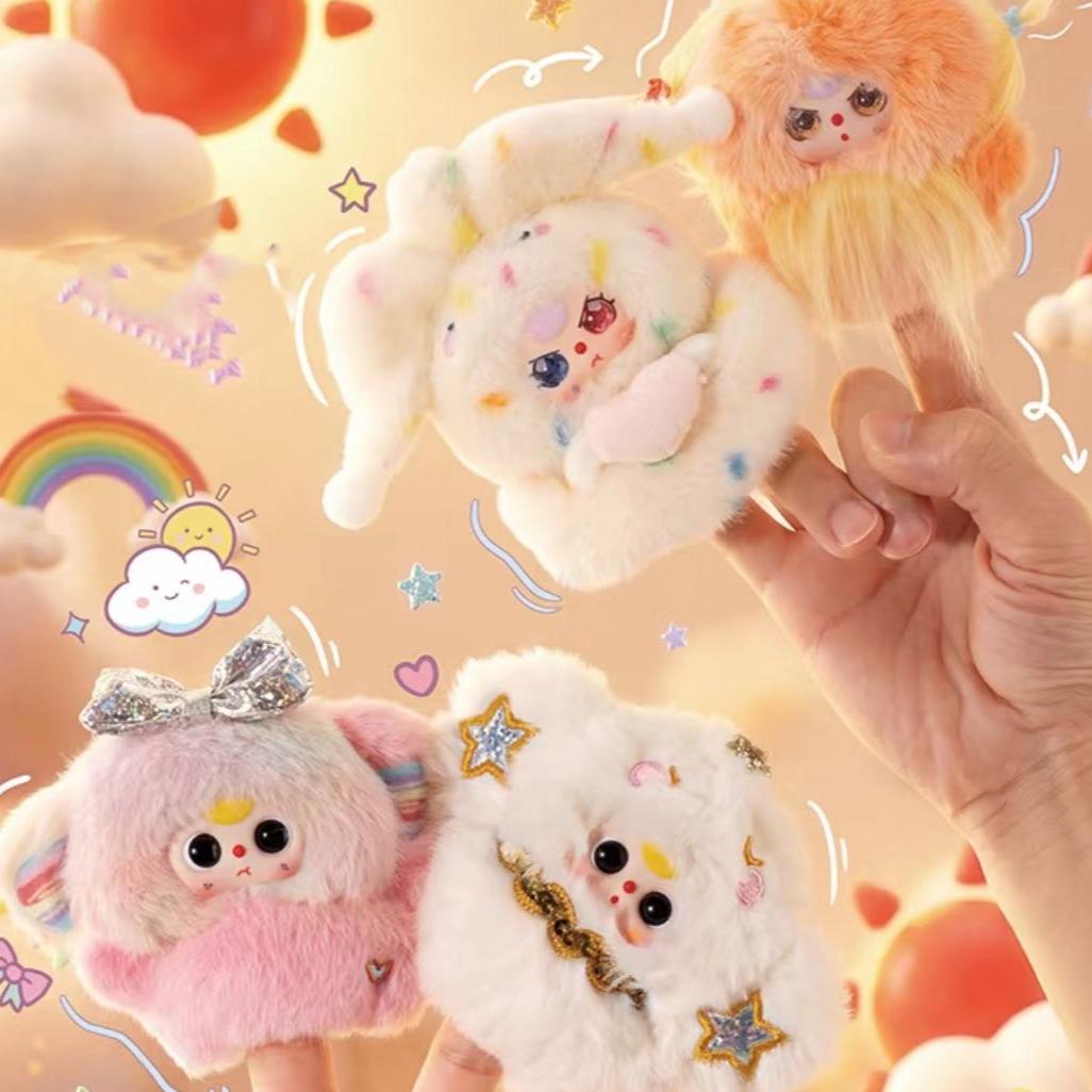 C020 babythree天気モチーフ フィンガーパペット ふわふわぬいぐるみ