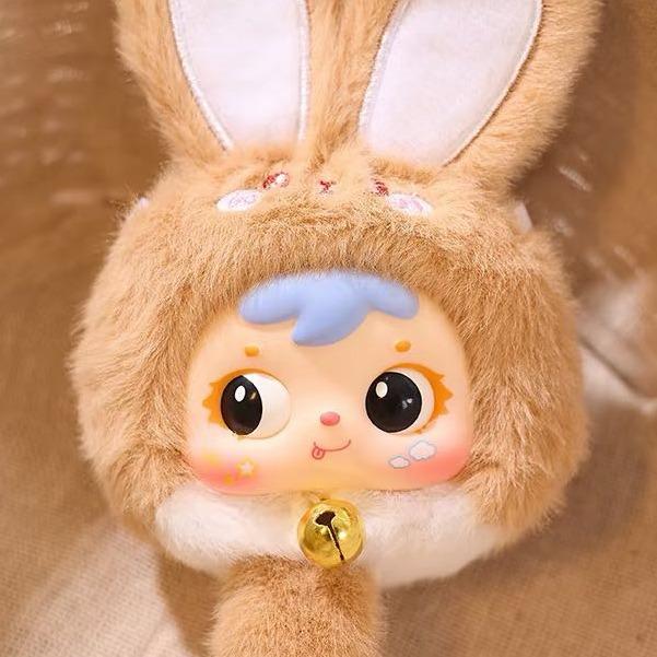 Samuel Mini 행운의 토끼 인형 소프트&귀여운 장식품, 행운을 지켜주는 작은 토끼