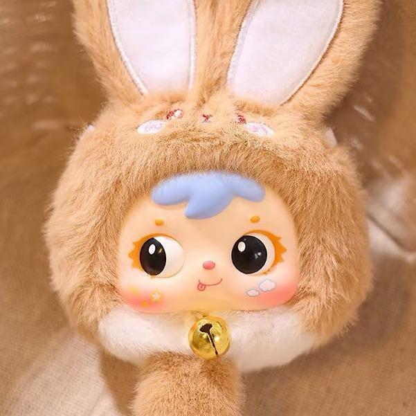 Samuel Mini 행운의 토끼 인형 소프트&귀여운 장식품, 행운을 지켜주는 작은 토끼