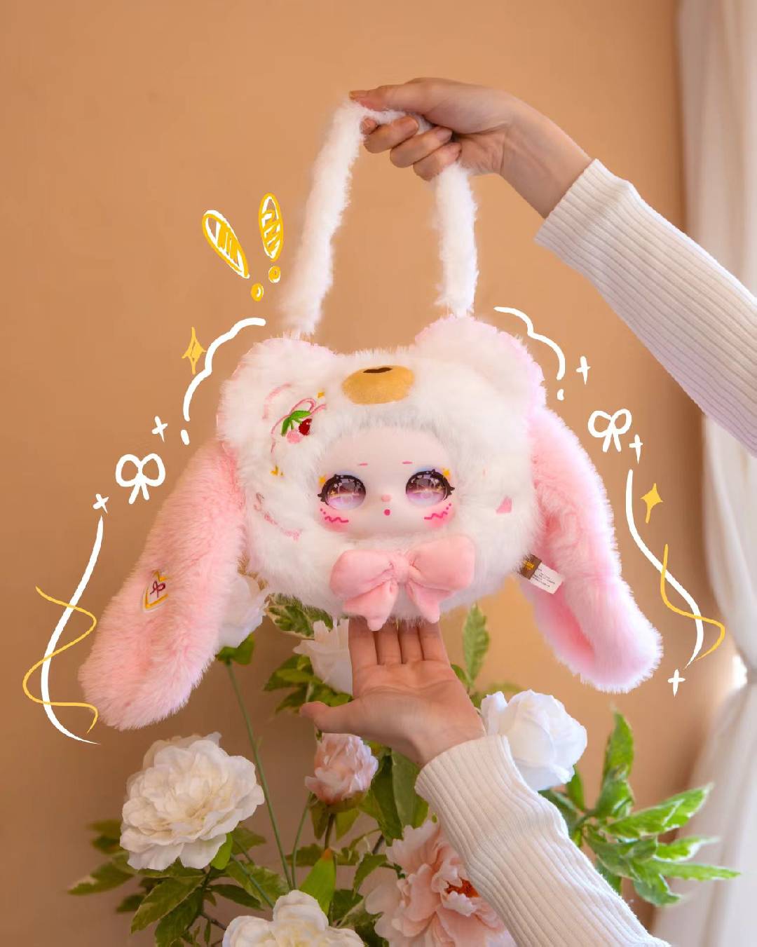 샤마리 테디베어 인형 핸드백 - 사랑스러운 테디베어 디자인 토트백