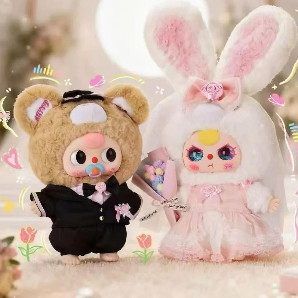 C080 Babythree ロマンティックウェディング 400% ブラインドボックス ぬいぐるみオールインワンドール 可愛いカップルフィギュア