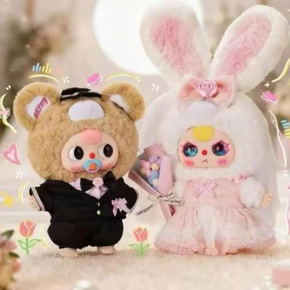 C080 Babythree ロマンティックウェディング 400% ブラインドボックス ぬいぐるみオールインワンドール 可愛いカップルフィギュア