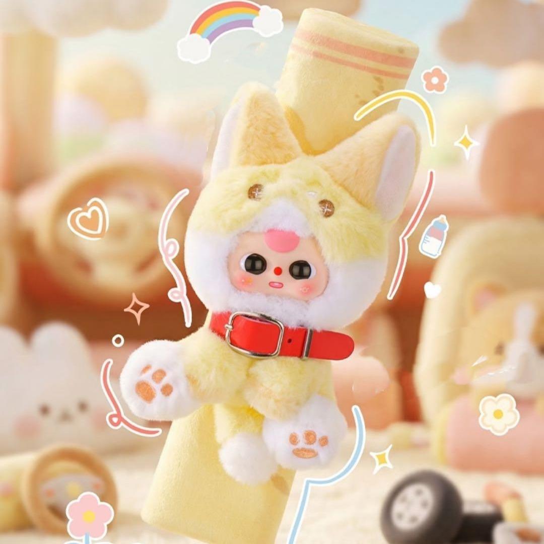 C135 babythree夢かわアニマル シートベルトマスコット ガーリーカーアクセサリー